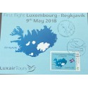 SD)2018 LUXEMBOURG ???????? ABOUT FIRST DAY, THE FIRST FLIGHT LUXEMBOURG - REYKJAVIK MAY 9, 2018, NEW