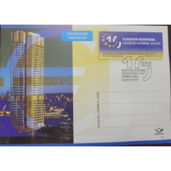 EL)2008 ESTONIA, POSTCARD FIRST DAY, THE FIRST 10 YEARS OF THE EUROPEAN CENTRAL BANK, NEW