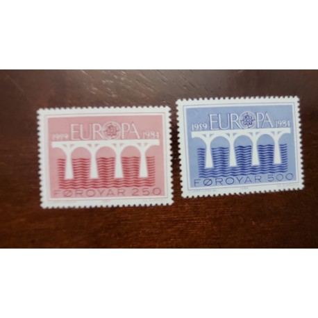 "SD)1984 FAROE ISLAND EUROPE ISSUE, 25TH ANNIVERSARY OF THE ""EUROPA"" ISSUES, MNH"