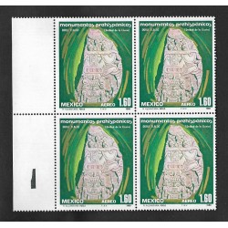 "SD)1980 MEXICO PREHISTORIC MONUMENTS, DOUBLE TLALOC ""GOD OF WATER"" 1.60P SCT C625, B/4 MNH"