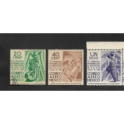 SD)1942 MEXICO 2nd INTER-AMENICAN AGRICULTURE CONFERENCE, USED CORN 20C SCT C126, COFFEE 40C SCT C127 MINT,