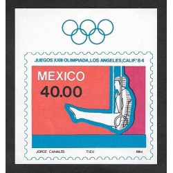 SD)1984 MEXICO 23rd OLYMPIC GAMES LOS ANGELES CALIFORNIA 84´, RINGS 40P SCT 1357, IMPERFORATED, MNH