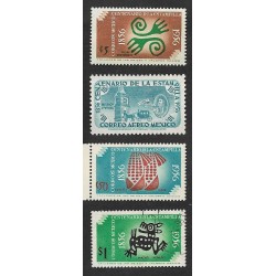 SD)1956 MEXICO CENTENARY OF 1ST MEXICO POSTAGE STAMPS, AZTEC DESIGNS MOVEMENT 5C SCT 891 MINT, VIRREY