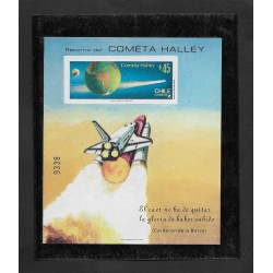 "SD)1985 CHILE RETURN OF HALLEY'S COMET, ""FALLING SHOULD NOT REMOVE THE GLORY OF HAVING C