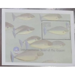 O) 1998 LIBERIA, INTERNATIONAL YEAR OF OCEAN, SURGEON FISH, MNH