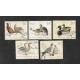 SD)1968 GERMANY HUNTING FAUNA, BIRDS OF THE GERMAN DEMOCRATIC REPUBLIC, 5 CTO STAMPS