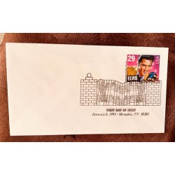 D)1993, USA, FIRST DAY OF ISSUE COVER, WITH LEGENDS OF AMERICAN MUSIC STAMP, ELVIS PRESLEY, FDC
