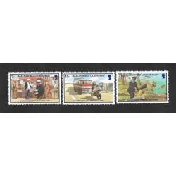 SD)1980 GUERNSEY 60TH ANNIVERSARY OF THE GUERNSEY POLICE, 3 STAMPS MNH