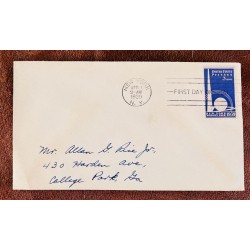 D)1939, USA, FIRST DAY OF ISSUE COVER, WITH NEW YORK UNIVERSAL EXHIBITION STAMP, FDC