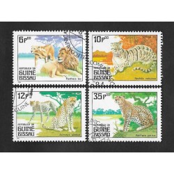 SD)1984 GUINEA BISSAU FROM THE WILD CATS SERIES, PANTHERA LEO, LONGIBANDO LEOPARD,