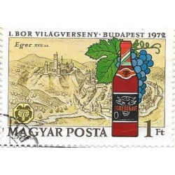 "SD)1972, HUNGARY, 1ST INTERNATIONAL WINE COMPETITION, BOTTLE OF ""EGRI BIKAVER"", USED"
