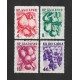 SD)1956 BULGARIA COMPLETE SERIES FRUITS, QUINCES, PEARS, APPLES, GRAPES, 4 USED STAMPS