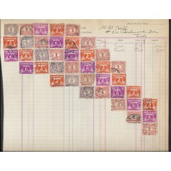 SD)1909 NETHERLANDS ALBUM PAGE WITH VARIETY OF COLORS & CANCELLATIONS DIFFERENT CITIES, USED