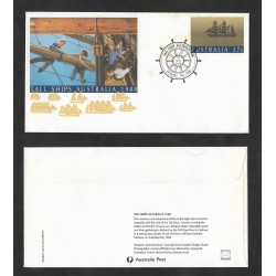 SE)1988 AUSTRALIA, LARGE BOATS AUSTRALIA 88´, SAILBOAT 37C, XF, FDC