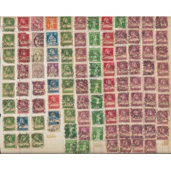 SD)1910 SWITZERLAND ALBUM PAGE WITH VARIETY OF COLORS & CANCELLATIONS DIFFERENT CITIES, USED