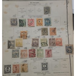 1871-99 ICELAND ???????? HUNGARY ALBUM PAGES WITH VARIETY OF USED STAMPS