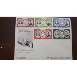 SD)1956 MONACO COVER FIRST DAY ROYAL WEDDING, WEDDING OF PRINCE RAINIERO III WITH GRACE KELLY, VARIETY OF COLORS, NEW