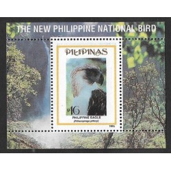 SD)1995 PHILIPPINES FAUNA, ADOPTION OF THE PHILIPPINE EAGLE AS NATIONAL BIRD, SOUVENIR SHEET, MNH